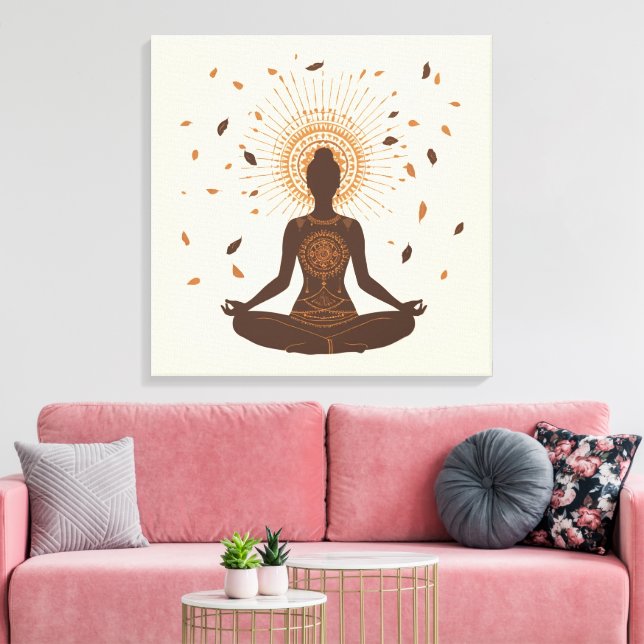 Toile Esprit Paisible – Art de méditation de l'énergie f (Insitu(Salon))