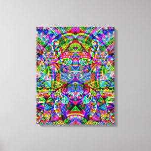 Toile Esquisse Imaginaire Art - Neon Abstrait Maj 3