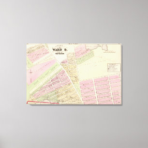 Toile Étang de Cunliffs de crique de Corliss et carte