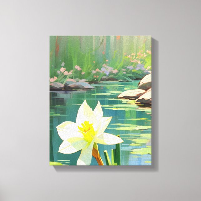 Toile Étang Lily Eau Tranquille (Recto)