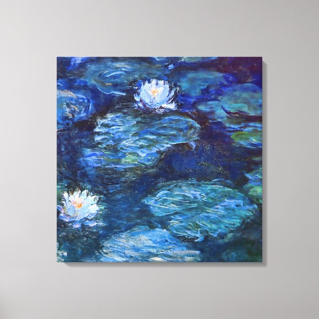 Toile Etang Lily en Blue Monet Art (Recto)