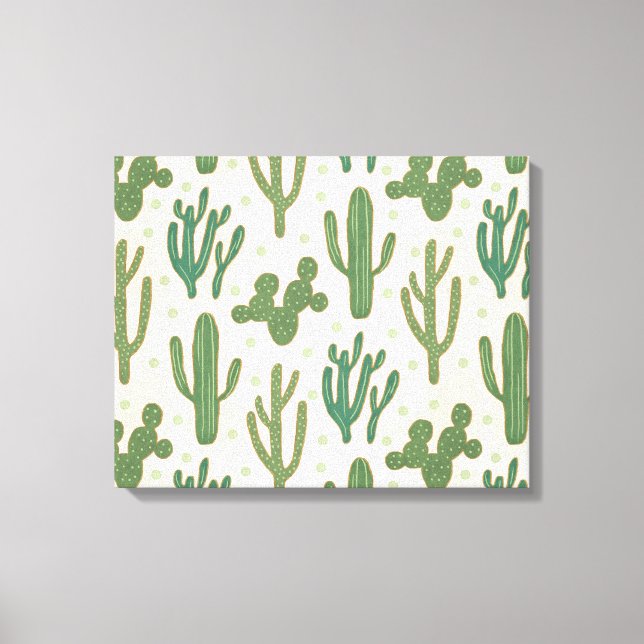 Toile Étape Geo Sud-Ouest | Motif de Cactus du désert (Recto)