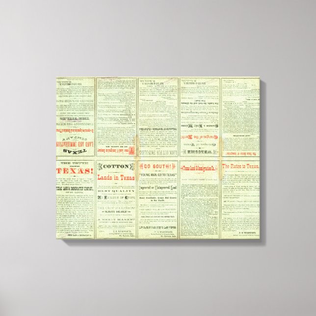 Toile État du Verso du Texas (Recto)