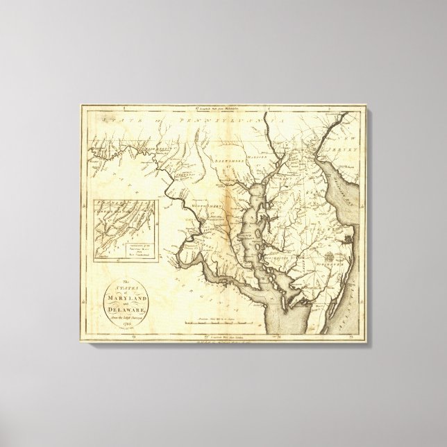 Toile États du Maryland et du Delaware (Recto)