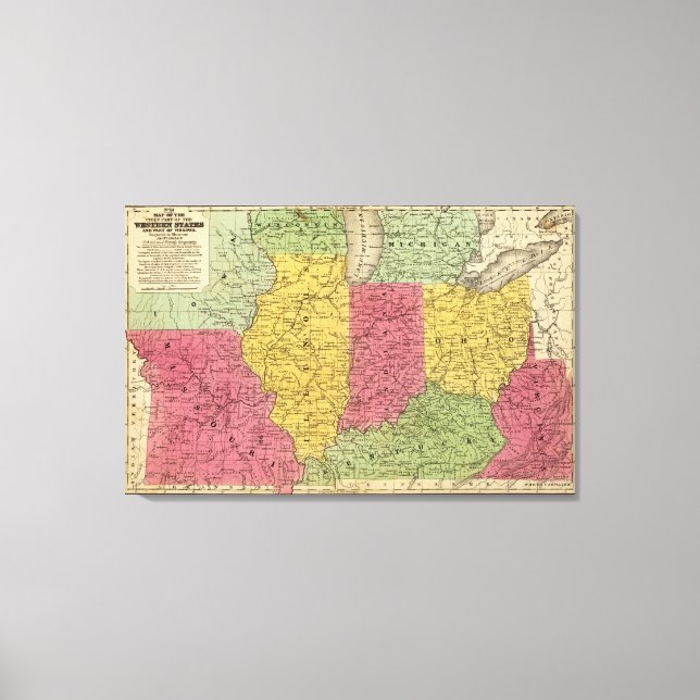 Toile États occidentaux, États-Unis (Recto)