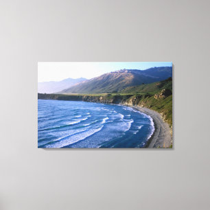 Toile États-Unis, Californie, Big Sur, baie le long de l