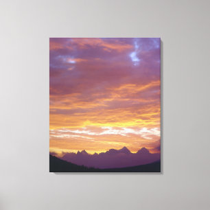 Toile États-Unis, Californie, Coucher de soleil sur la S