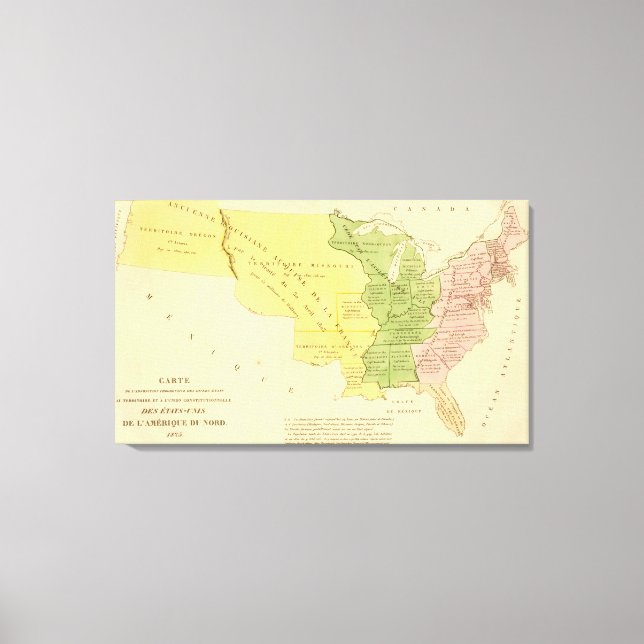 Toile États-Unis d'Amérique du Nord (Recto)
