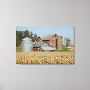 Toile États-Unis, IOWA, Froelich : Vieille ferme