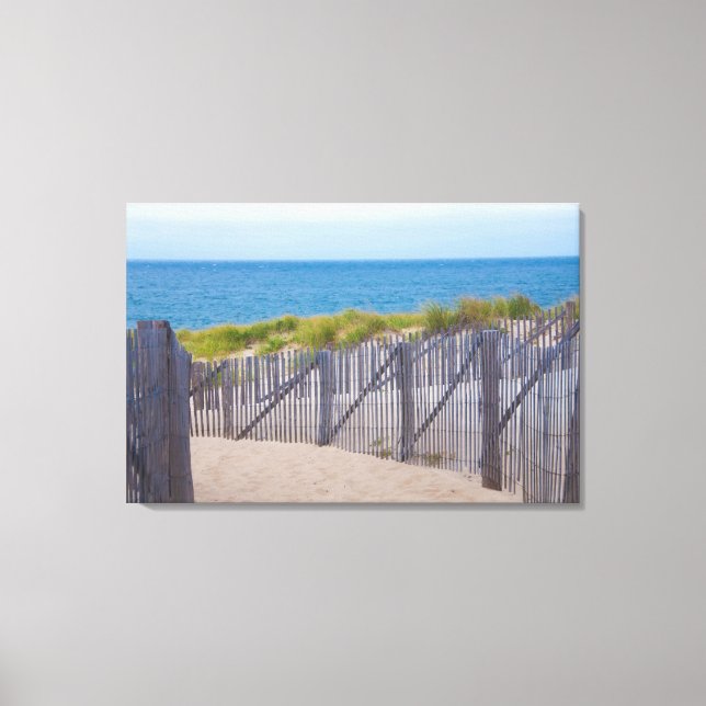 Toile États-Unis, Massachusetts. Dunes et sentier (Recto)