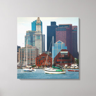 Toile États-Unis, Massachusetts. Skyline de Boston Wate