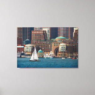 Toile États-Unis, Massachusetts. Skyline Waterfront 2 d