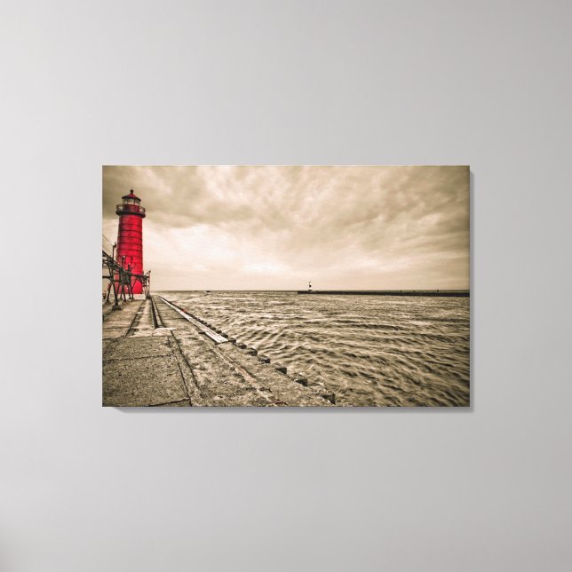 Toile États-Unis, Michigan, Grand Haven Lighthouse (Recto)