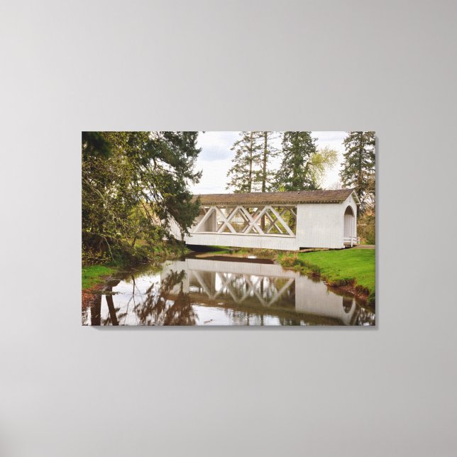 Toile États-Unis, Oregon, Scio, Hannah Bridge (Recto)