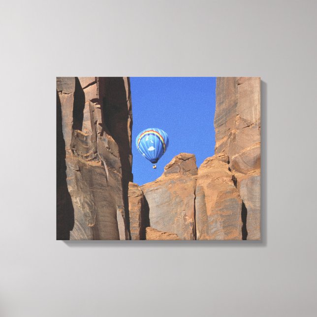 Toile États-Unis, Utah, Monument Valley. Une montgolfièr (Recto)
