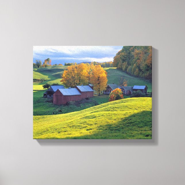 Toile États-Unis, Vermont, Jenne Farm. Collines vertes o (Recto)