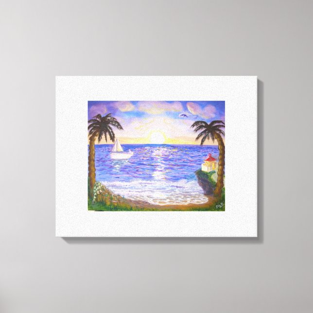 Toile Été calme à la plage (Recto)