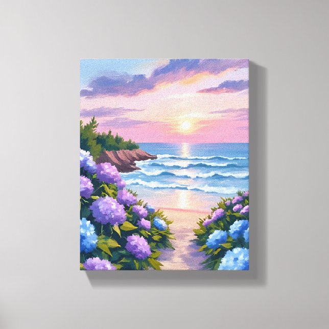 Toile Été de Nouvelle-Angleterre | Peinture de plage d'h (Recto)