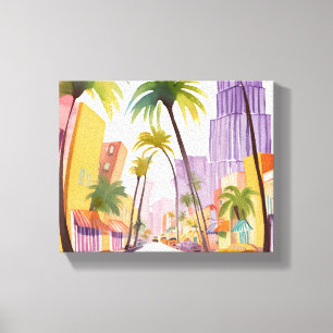 Toile Été de South Beach   Aquarelle de rue de Miami