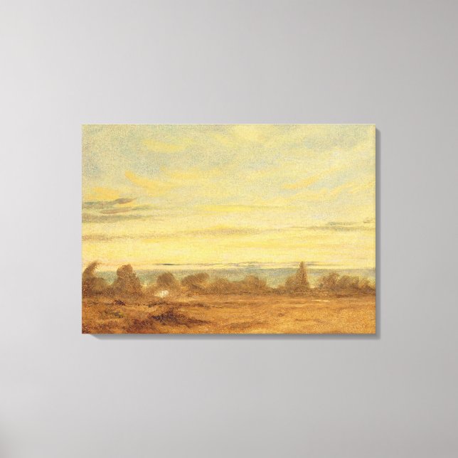 Toile Eté - Paysage du soir (huile sur toile) (Recto)