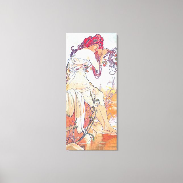 Toile Été (Quatre Saisons), Alphonse Mucha Canvas Imprim (Recto)