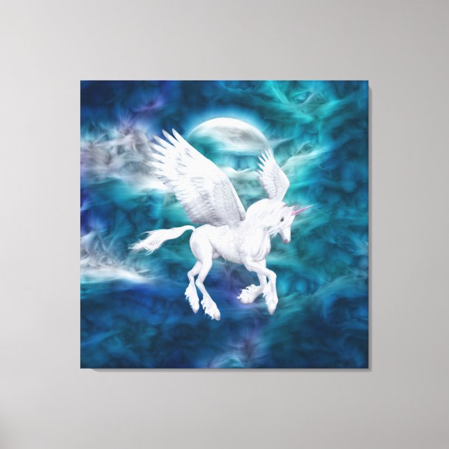 Toile Ethereal Pegasus Unicorn Enveloppé Canvas (Recto)