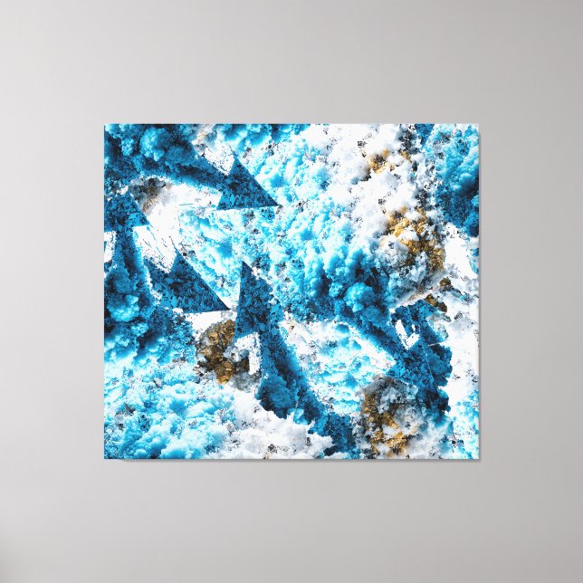 Toile Ethereal Velocity: Geometric Cloud & Arrow Fusion (Recto)