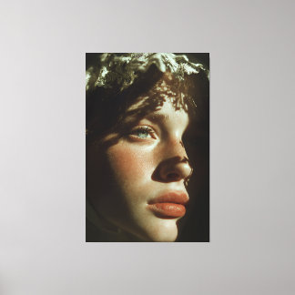 Toile Ethereal Vintage Lace Portrait - Romantic Blue Eye