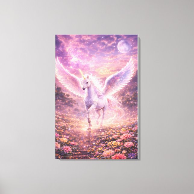 Toile Ethereal Winged Unicorn of Light  | ManJiangHong F (Recto)