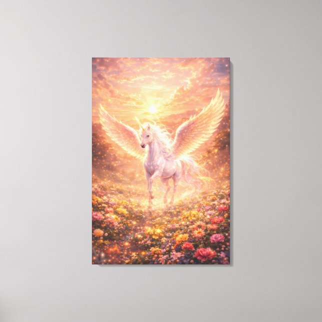 Toile Ethereal Winged Unicorn of Light  | ManJiangHong F (Recto)