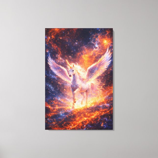 Toile Ethereal Winged Unicorn of Light  | ManJiangHong F (Recto)