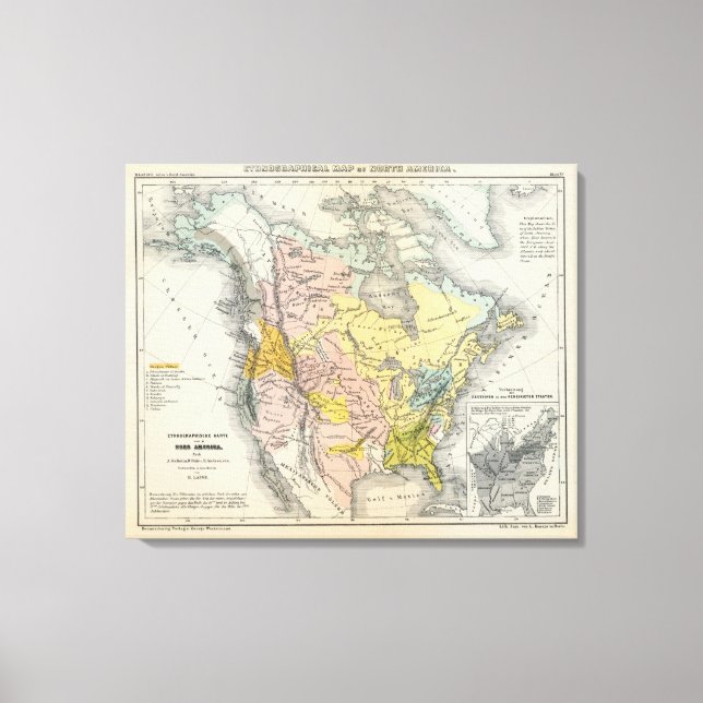 Toile Ethnographe de l'Amérique du Nord (Recto)