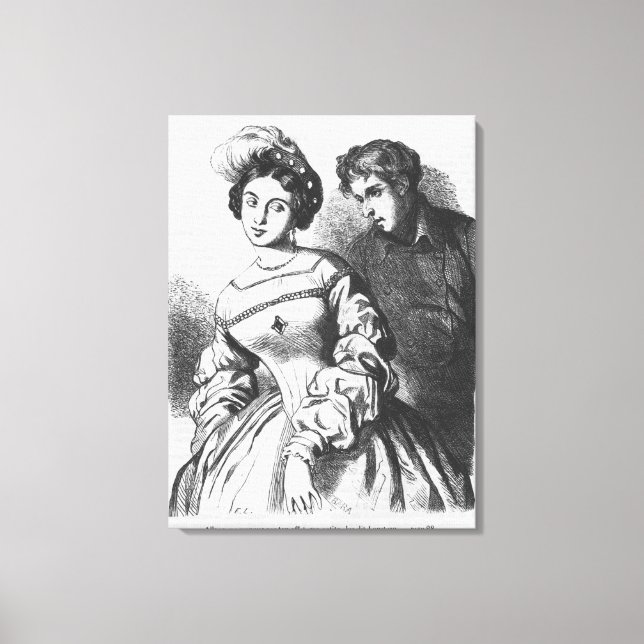 Toile Etienne Lousteau parlant à une actrice (Recto)