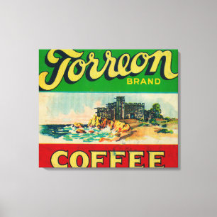 Toile Étiquette café Torreon