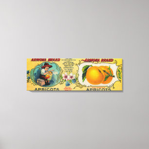 Toile Étiquette d'abricot d'Armona