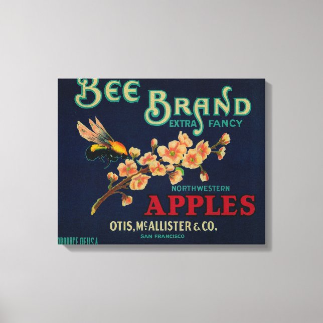 Toile Étiquette de cadence d'abeilles (Recto)