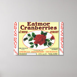 Toile Étiquette de marque américain de canneberges