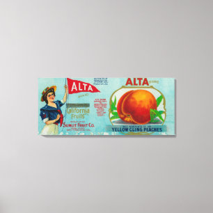 Toile Étiquette de pêche d'Alta