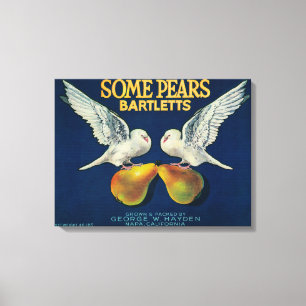 Toile Étiquette de vitesse de poiresNapa, CA