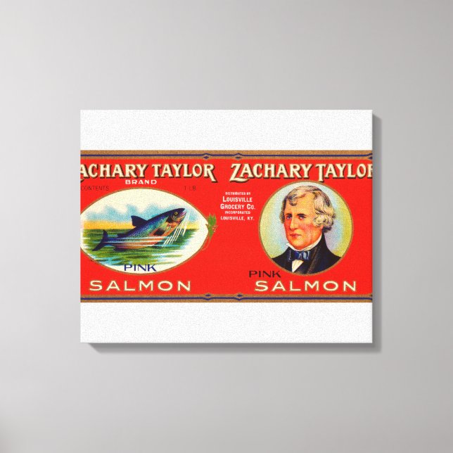 Toile Étiquette Saumon de marque Zachary Taylor (Recto)