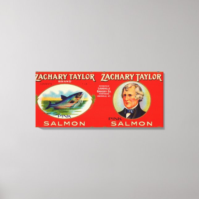 Toile Étiquette Saumon de marque Zachary Taylor (Recto)