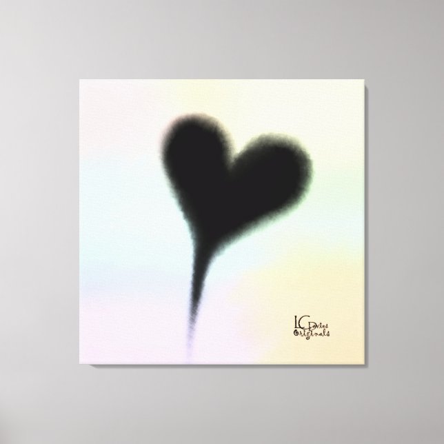 Toile étirée Coeur Noir (Recto)