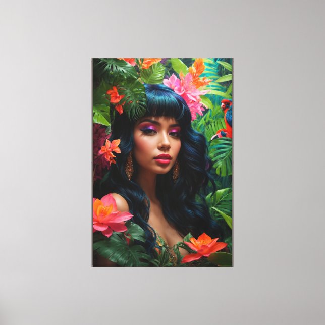 Toile étirée de la jungle de néon (Recto)