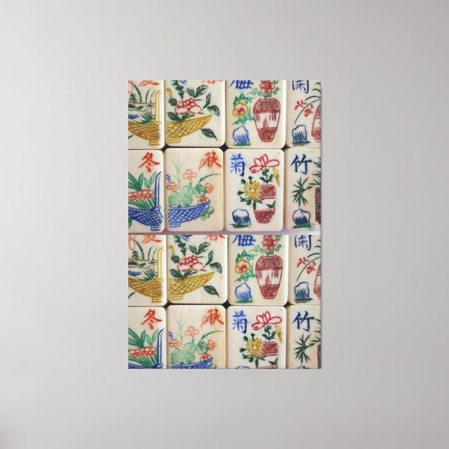 Toile étirée Impression Mahjong (Recto)