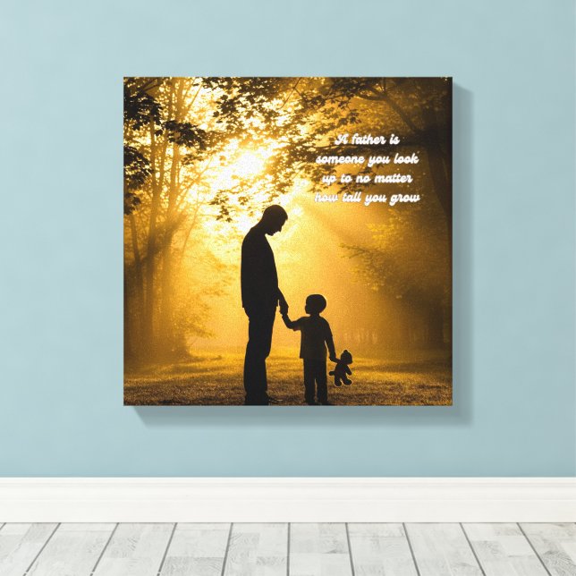 Toile étirée Imprimer 🖼️ Cher papa (Insitu (Plancher de Bois))