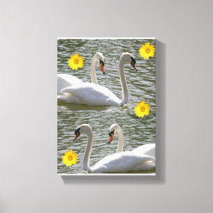 Toile étirée Imprimer Fête des Mères Swan