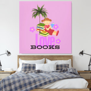 Toile étirée Imprimer Livres d'amour
