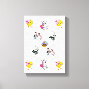 Toile étirée Imprimer Pâques Jour