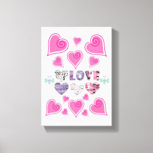 toile étirée Imprimer Saint-Valentin