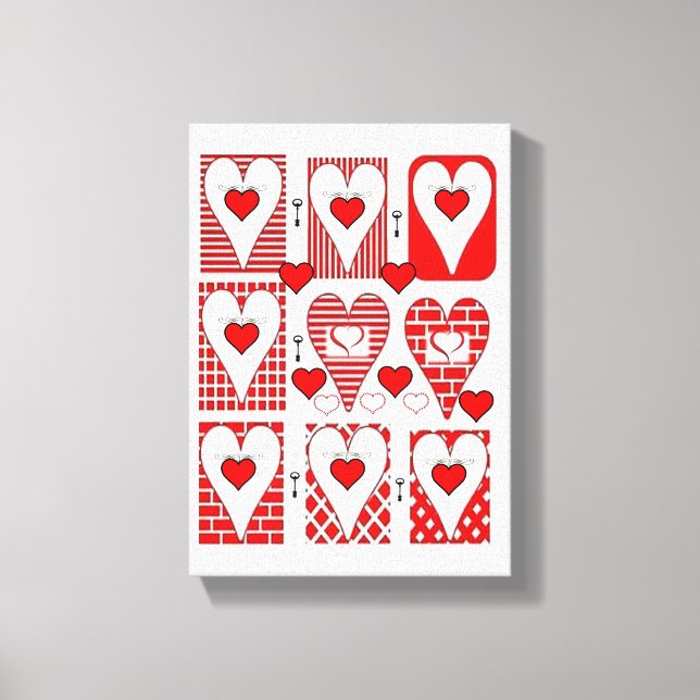 toile étirée Imprimer Saint-Valentin (Recto)